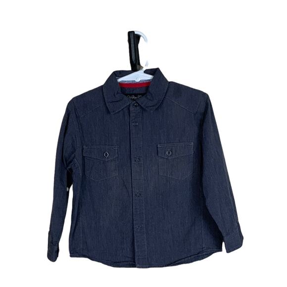 Sovereign Codes Morgan Long Sleeve Front Snap Indigo Chambray Shirt Size 3 T - Picture 1 of 5